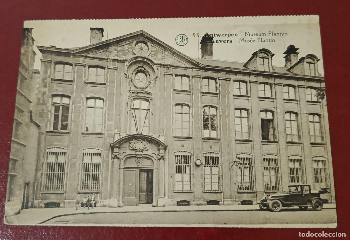 Postales: POSTAL SEPIA FACHADA MUSEO PLANTIN MORETUS - ARQUITECTURA RENACENTISTA - AMBERES - B&Eacute;LGICA