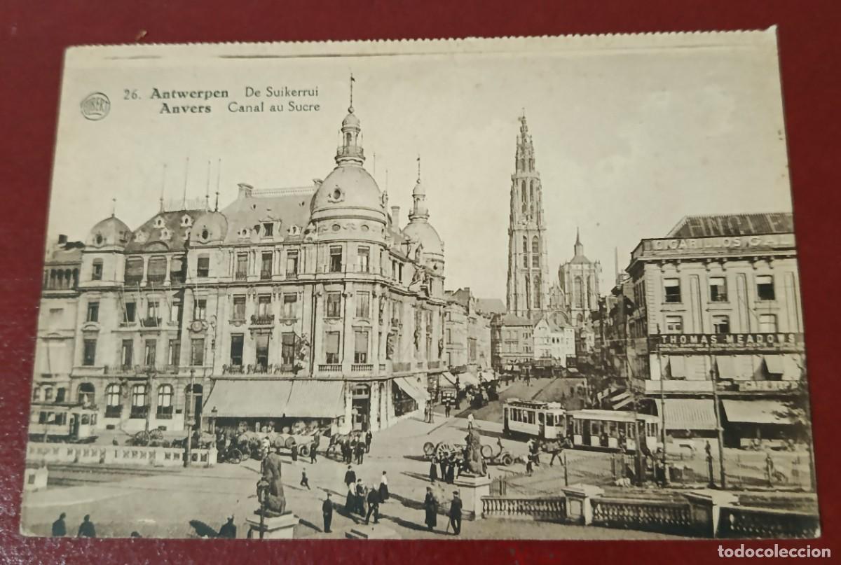 Cartes Postales: POSTAL SEPIA ANTIGUA AMBERES - CALLE SUIKERRUI - AMBERES - B&Eacute;LGICA
