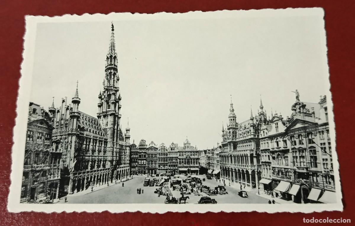 Postkarten: POSTAL BLANCO Y NEGRO LA GRAND PLACE - AYUNTAMIENTO DE BRUSELAS - B&Eacute;LGICA