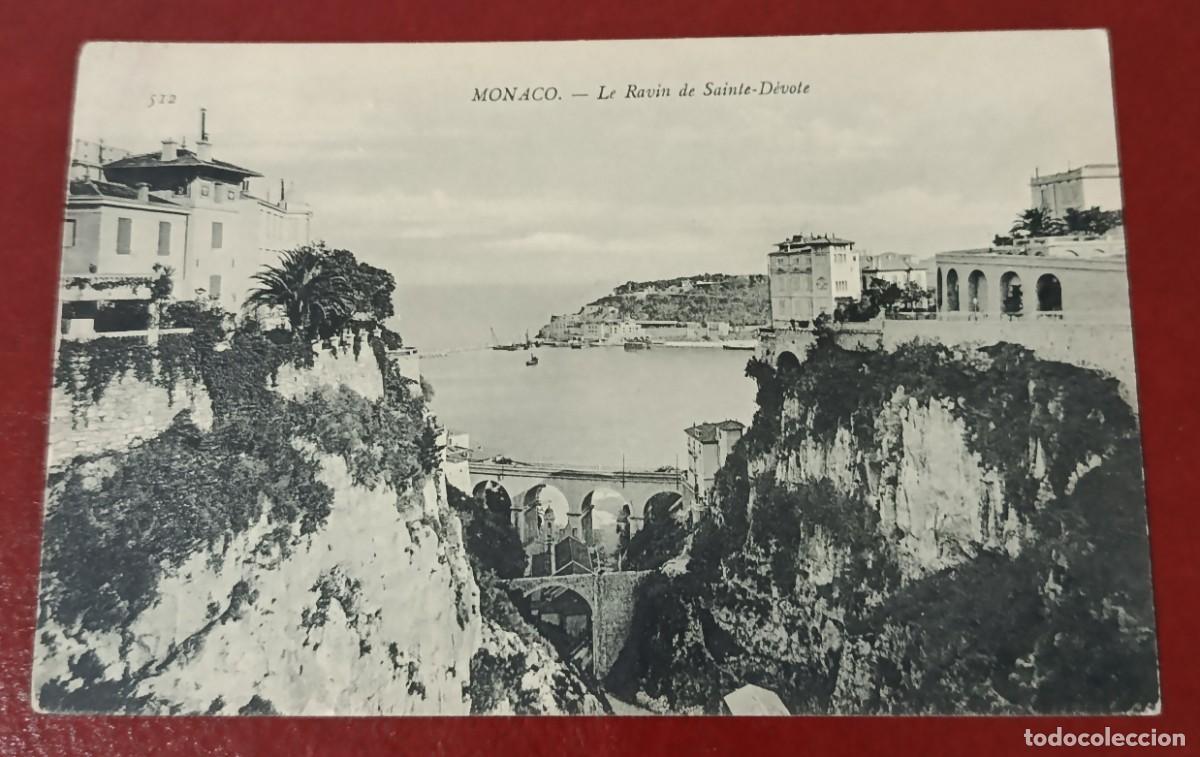 Postkarten: POSTAL BLANCO Y NEGRO LE RAVIN DE SAINTE DEVOTE - M&Oacute;NACO