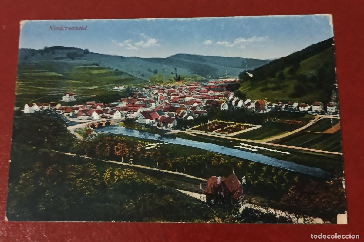 Postcards: POSTAL ILUSTRADA VISTA PANORAMICA DEL PUEBLO DE NIEDERSCHELD - RIO DILL EN HESSE - ALEMANIA
