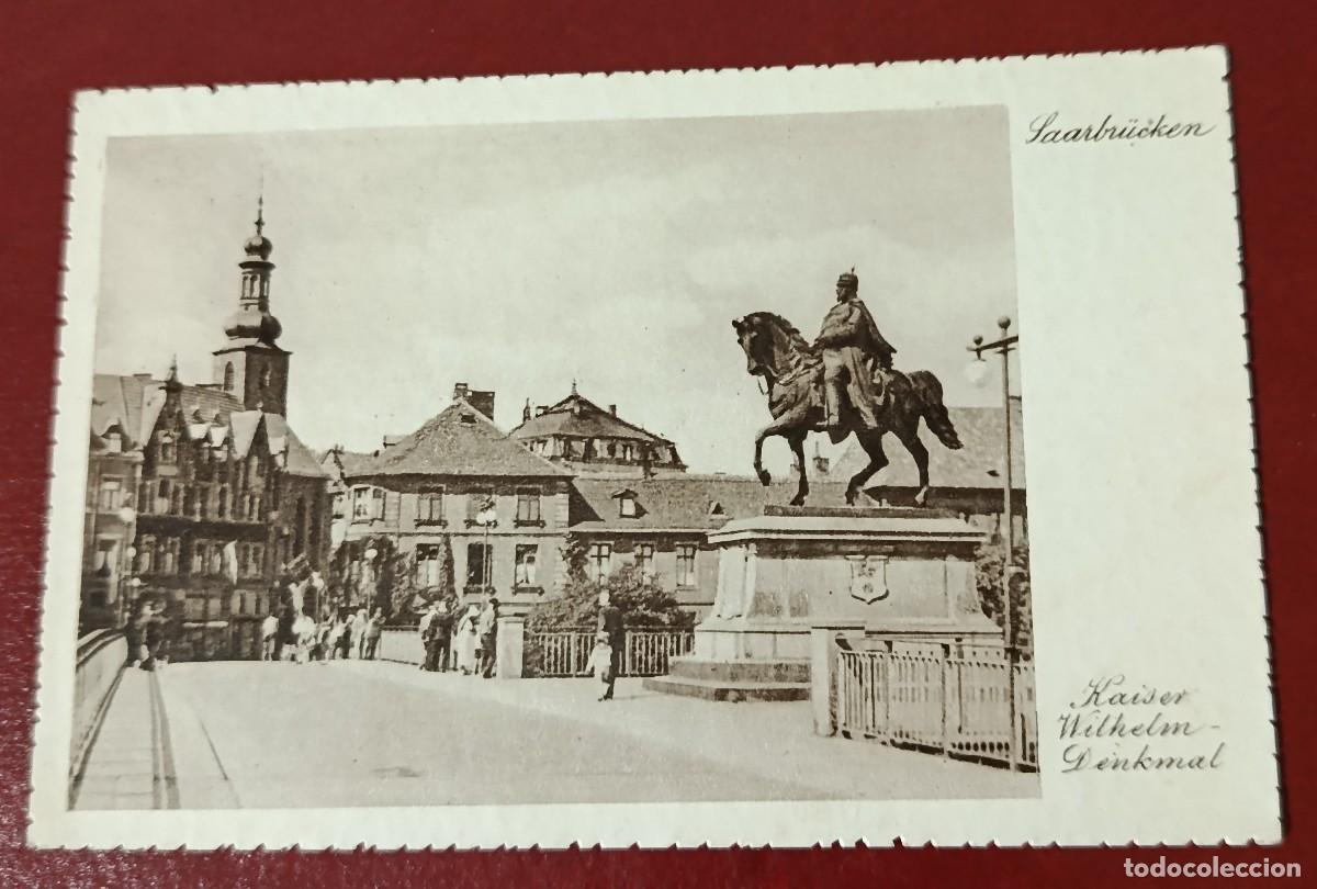 Postcards: POSTAL SEPIA EL PUENTE VIEJO KAISER WILHELM DENKMAL - SAARBRUCKEN- ALEMANIA