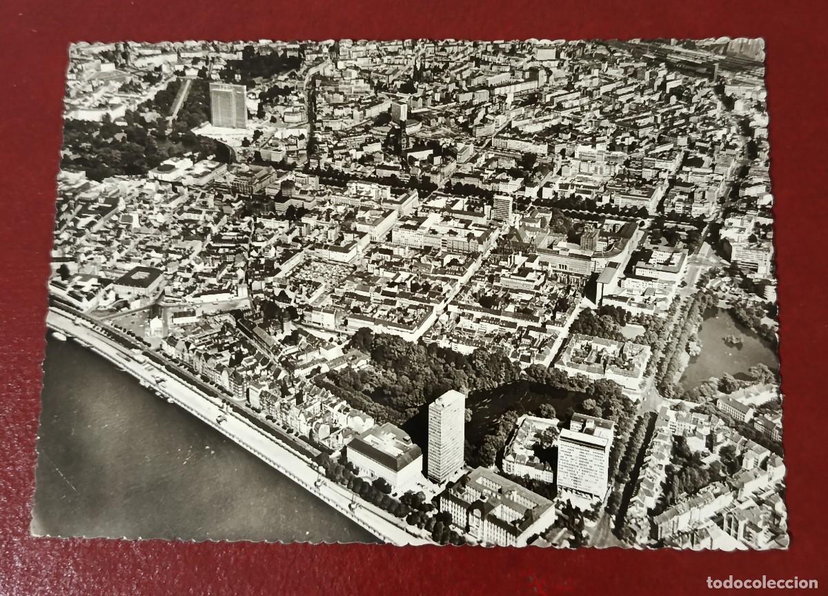 Postkarten: POSTAL BLANCO Y NEGRO A&Eacute;REA DE DUSSELDORF A ORILLAS DEL RIN - ALEMANIA