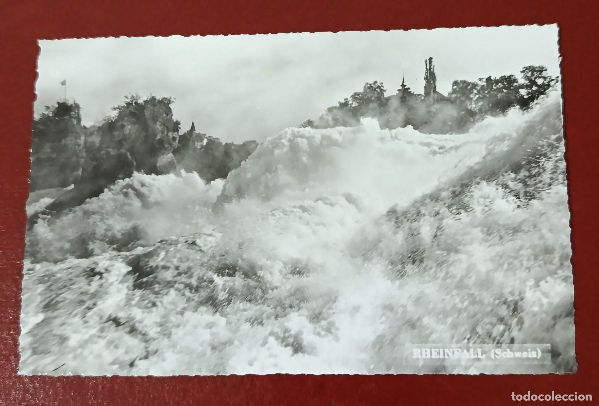 Postkarten: POSTAL BLANCO Y NEGRO CATARATAS DEL RIN CERCA DE SCHAFFHAUSEN - SUIZA