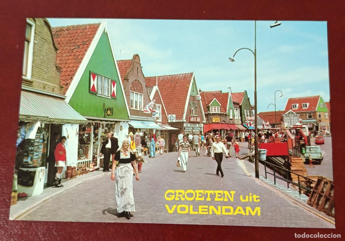 Cartoline: POSTAL SALUDOS DESDE VOLENDAM - PUEBLO PESCADORES PA&Iacute;SES BAJOS - HOLANDA