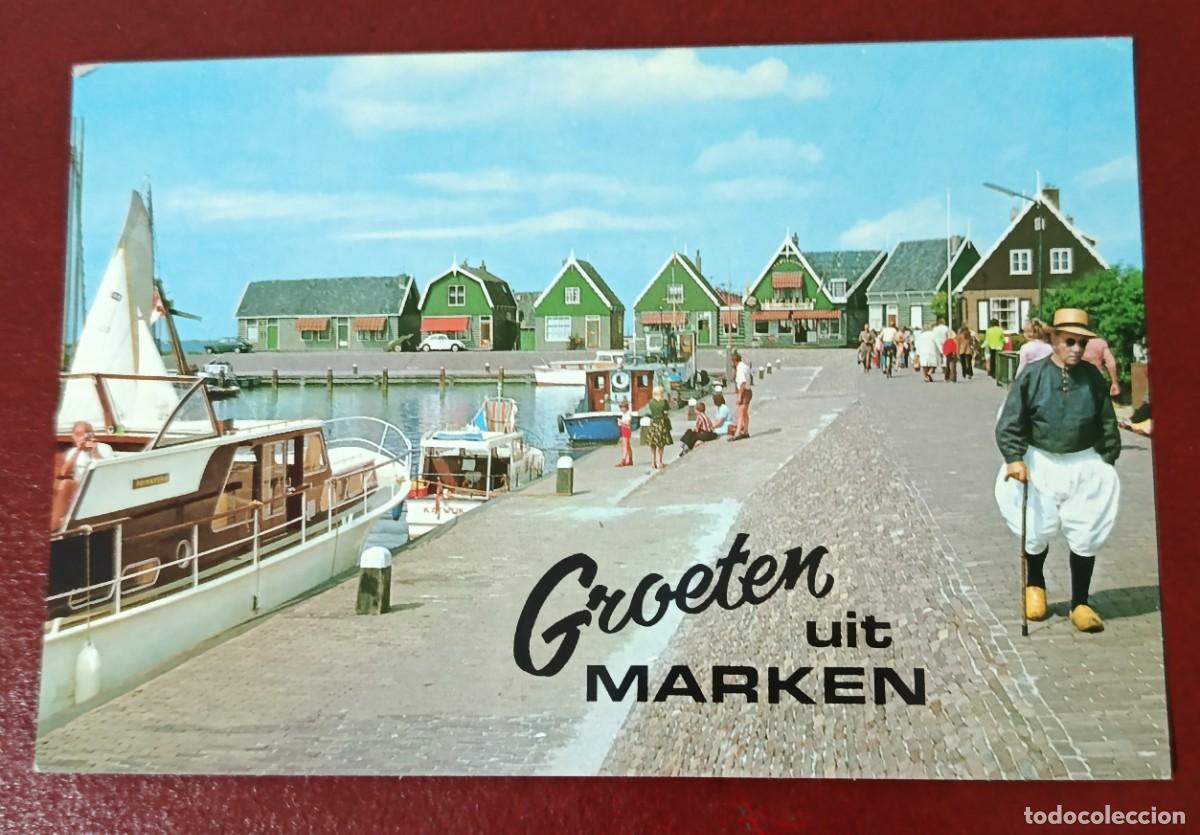 Postais: POSTAL VINTAGE DEL PUERTO Y CASAS MADERA DE MARKEN - PA&Iacute;SES BAJOS
