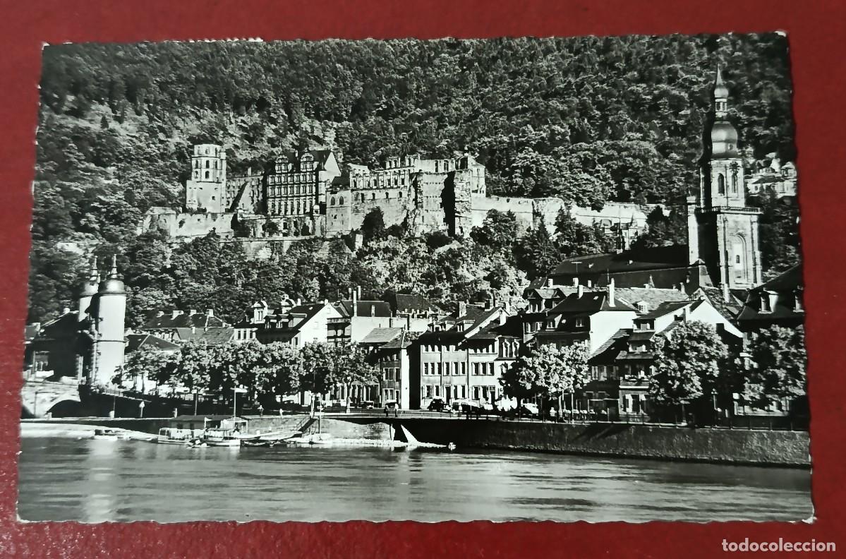 Postkarten: POSTAL BLANCO Y NEGRO CASTILLO DE HEIDELBERG Y R&Iacute;O NECKAR - ALEMANIA