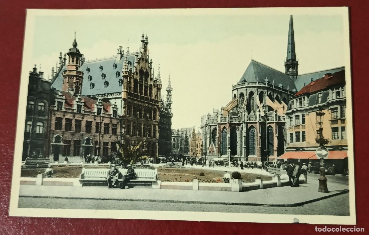 Postkarten: POSTAL ILUSTRADA PLAZA FOCH PLEIN EN LOVAINA - B&Eacute;LGICA 1955