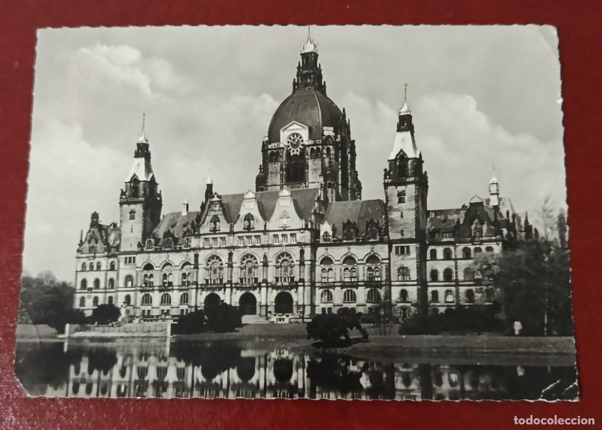 Postkarten: POSTAL BLANCO Y NEGRO NUEVO AYUNTAMIENTO EN HANNOVER - ALEMANIA 1956