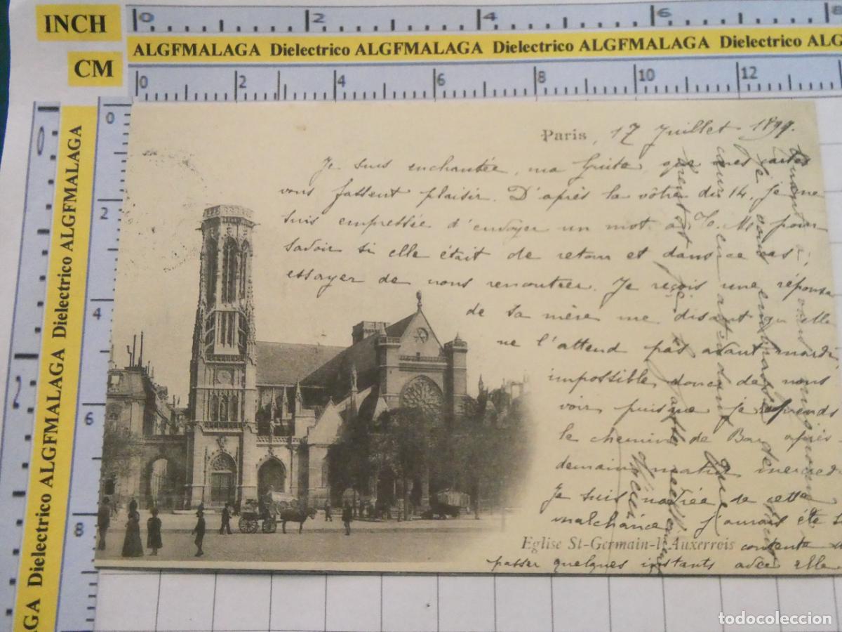 Postales: ANTIGUA POSTAL FACS&Iacute;MIL LA FRANCIA DE OTRO TIEMPO. EGLISE ST GERMAIN AUXERROIS. 1037