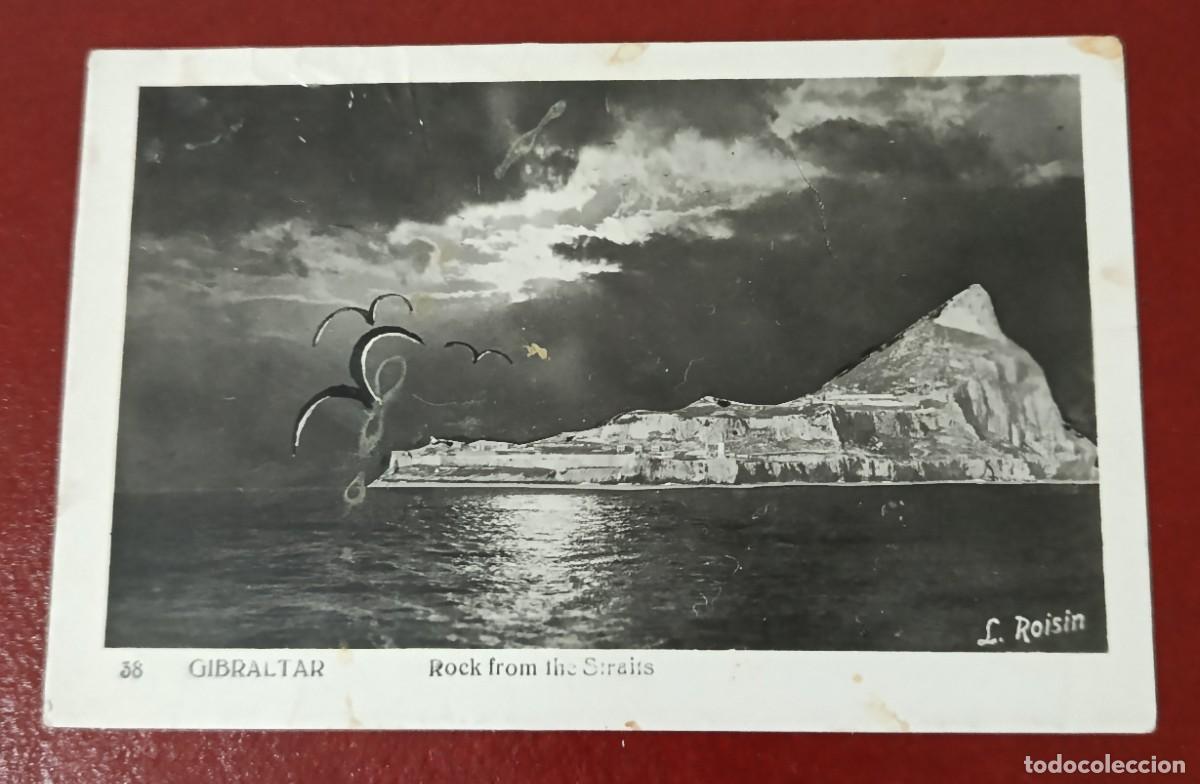 Postkarten: POSTAL BLANCO Y NEGRO GIBRALTAR - ROCK FROM THE STRAITS - L. ROISIN 1952