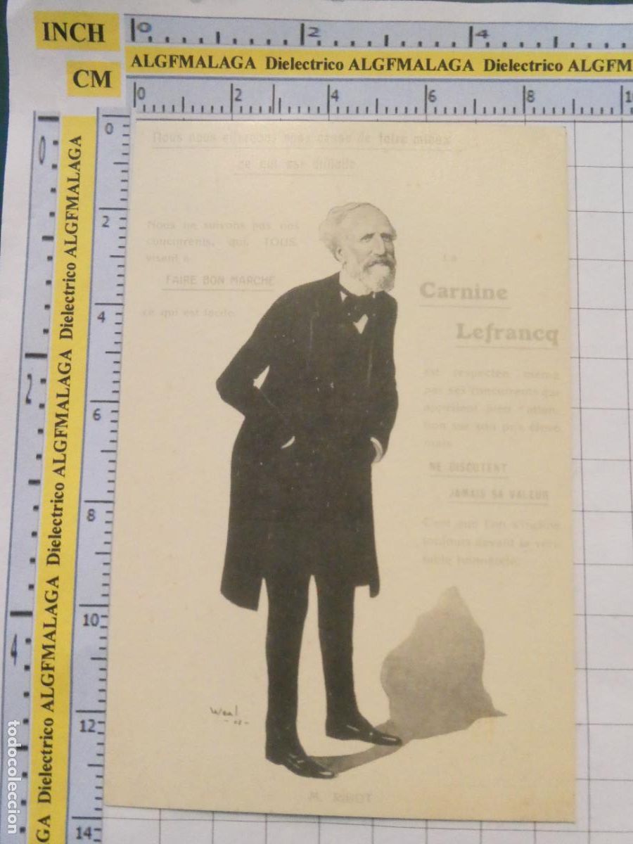 Postales: ANTIGUA POSTAL FACS&Iacute;MIL LA FRANCIA DE OTRO TIEMPO. CARICATURA POL&Iacute;TICO ALEXANDRE RIBOT. 1038