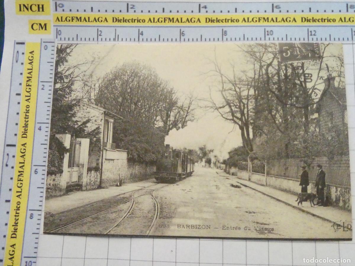 Postales: ANTIGUA POSTAL FACS&Iacute;MIL LA FRANCIA DE OTRO TIEMPO. FERROCARRIL EN BARBIZON . 1041