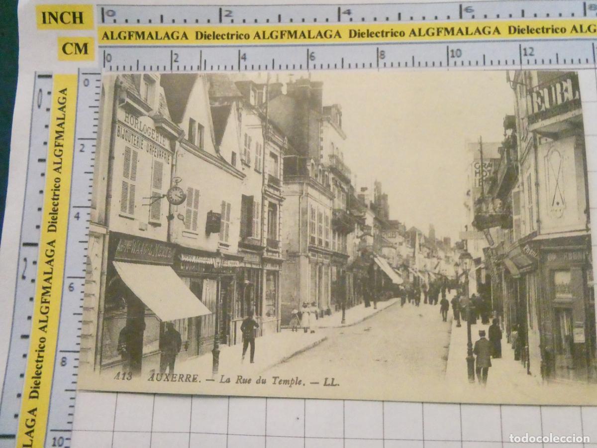 Postales: ANTIGUA POSTAL FACS&Iacute;MIL LA FRANCIA DE OTRO TIEMPO. AUXERRE LA RUE DU TEMPLE. 1046
