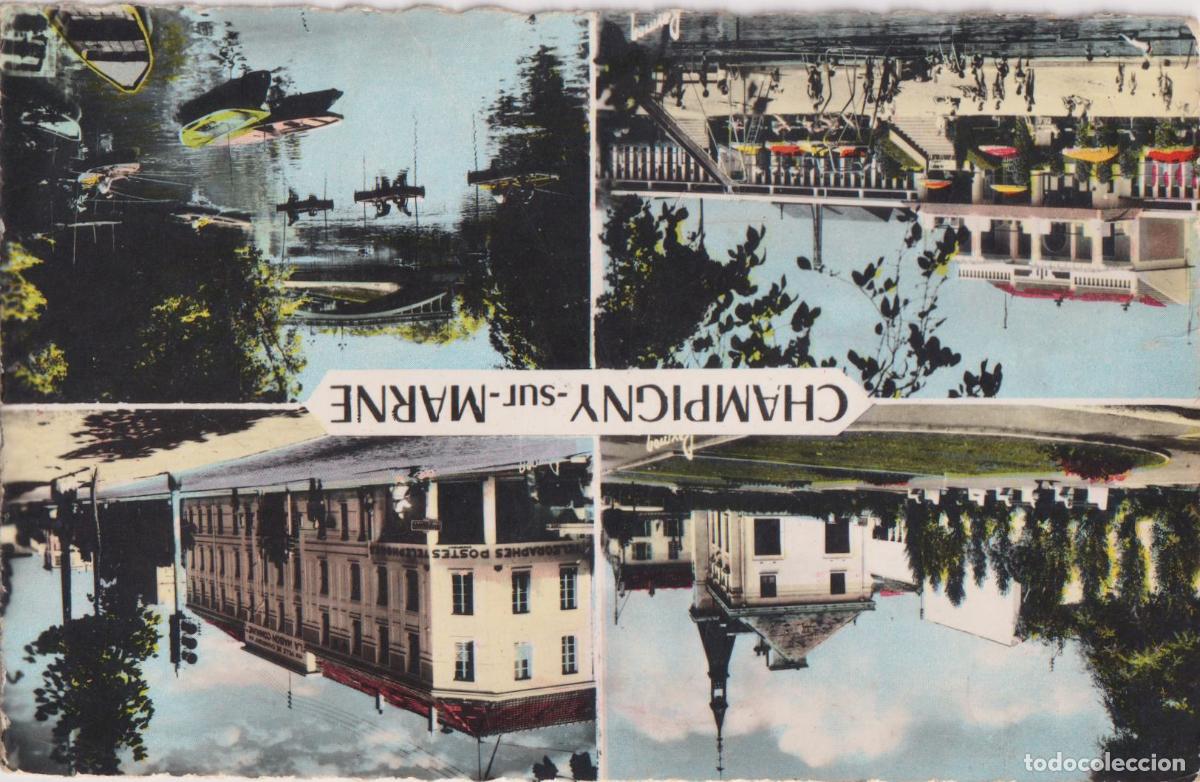 Postales: FRANCIA, CHAMPIGNY-SUR-MARNE, LA MAIRIE, LA POSTE, LA PISCINE, LA MARNE - ED.D'ART RAYMON - CIRCULAD