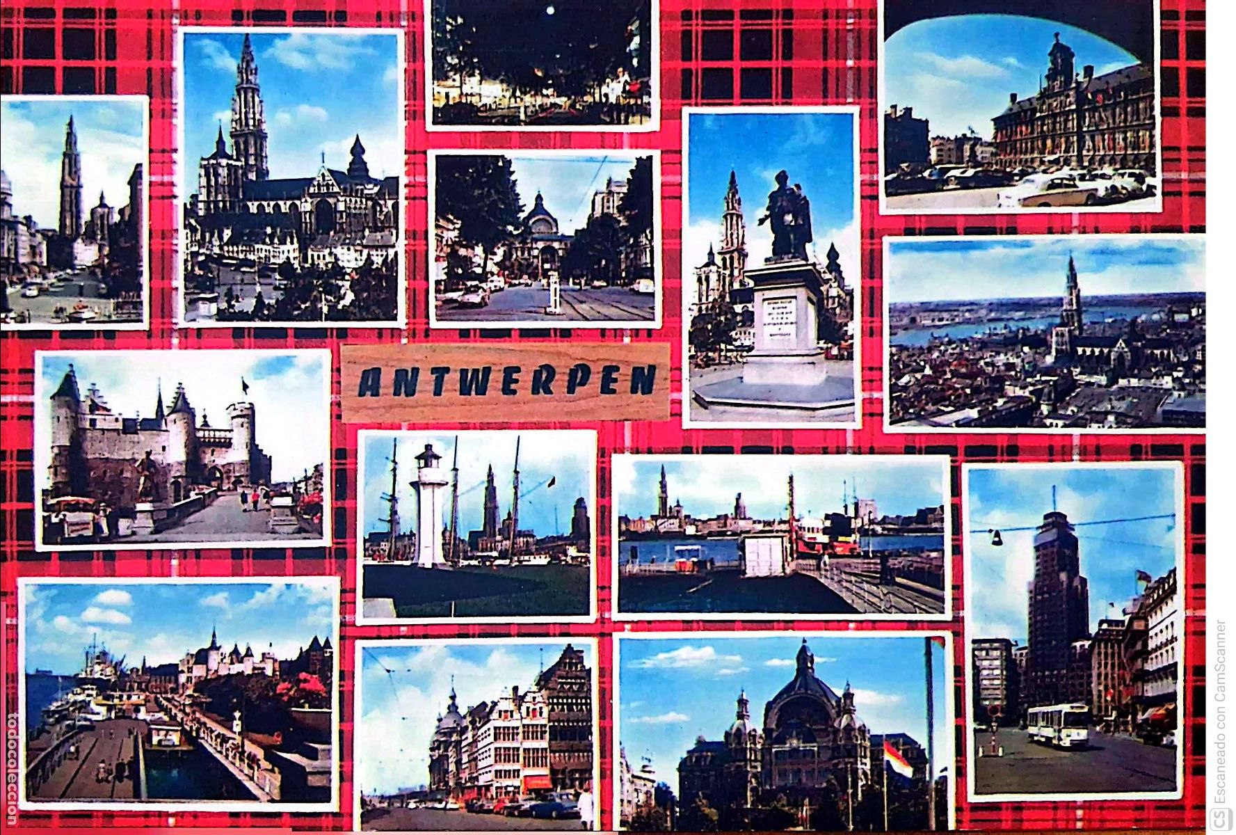 Postales: Amberes (B&eacute;lgica). 35 Vistas varias. Nueva. Color