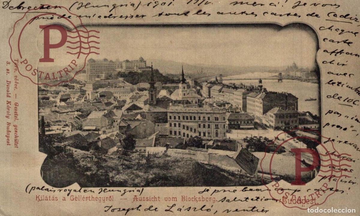 Cartoline: HUNGRIA HUNGARY. Budapest, Aussicht vom Blocksberg
