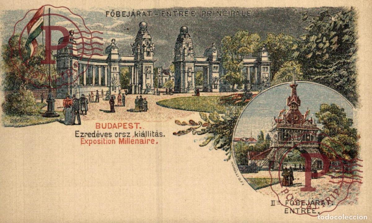 Postales: HUNGRIA HUNGARY. BUDAPEST EZREDEVES ORSZ KIALLITAS EXPOSITION MILLENAIRE