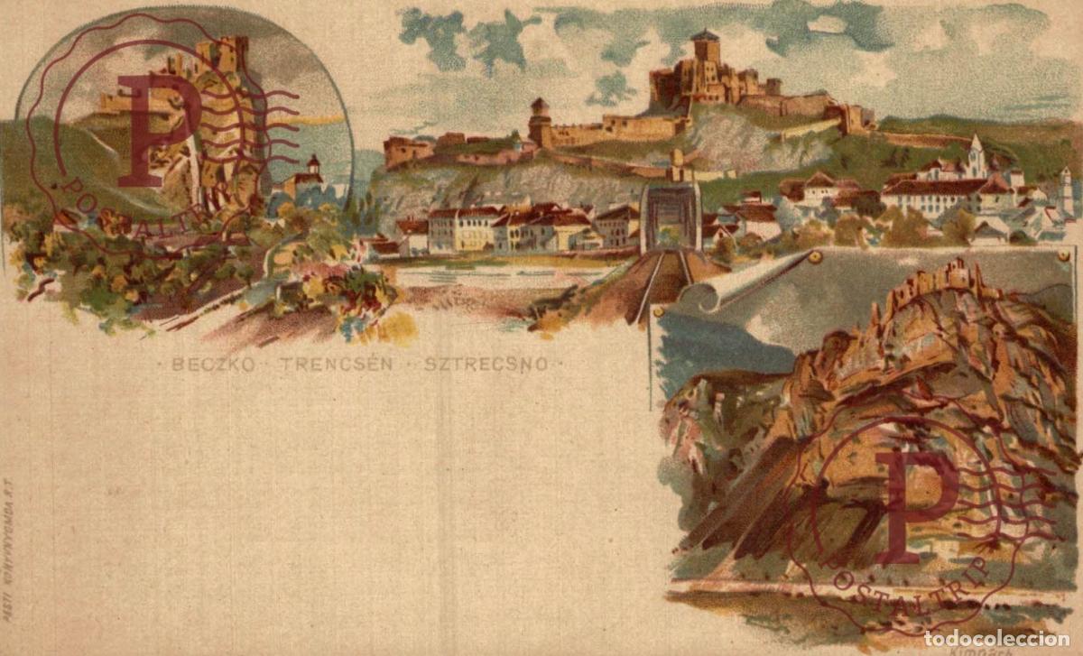 Postales: HUNGRIA HUNGARY. BECZKO TRENCSEN SZTRECSNO. LITHO.
