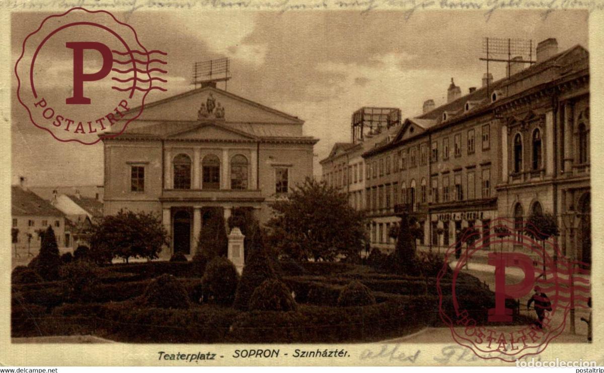 Cartoline: SOPRON SZINHAZTER TEATERPLATZ THEATRE TEATER HUNGRIA HUNGARY. Ungheria