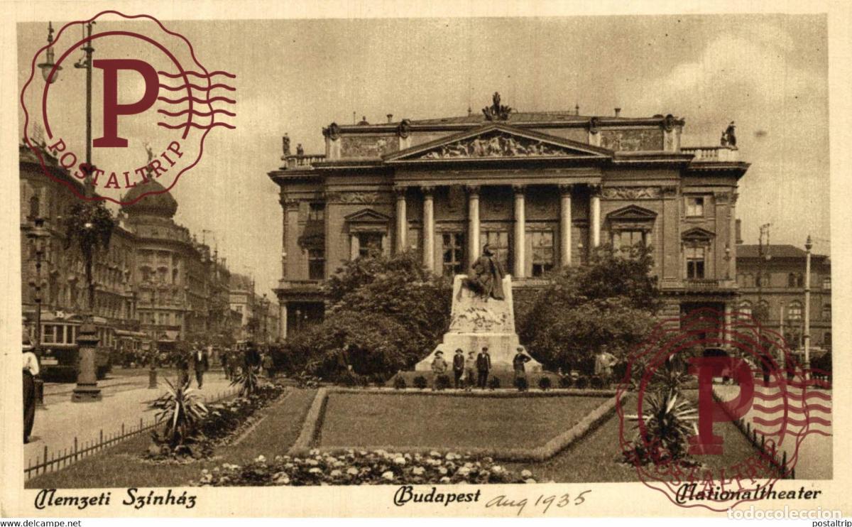 Postales: BUDAPEST NEMZETI SZINHAZ NATIONALTHEATER HUNGRIA HUNGARY. Ungheria