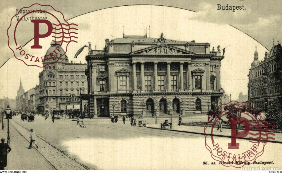 Cartoline: BUDAPEST NEPSZINHAZ VOLKSTHEATER HUNGRIA HUNGARY. Ungheria