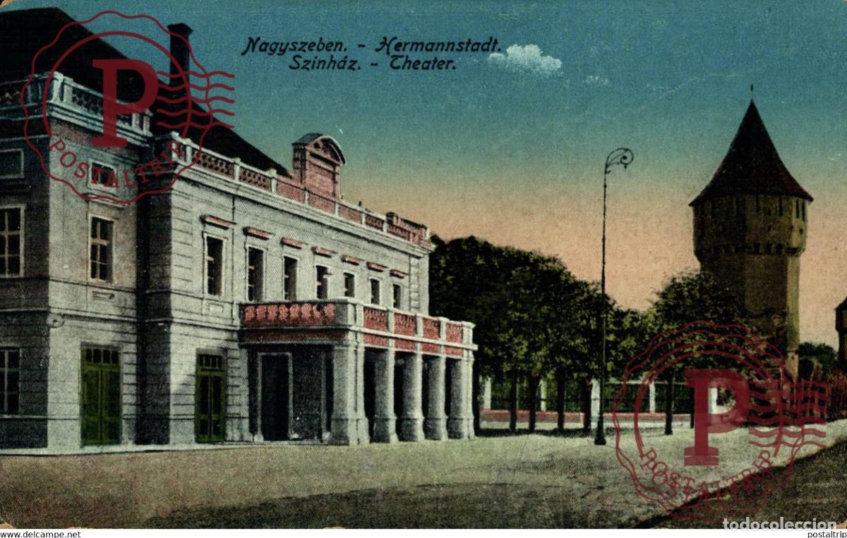 Postales: SZINHAZ THEATER NAGYSZEBEN HERMANNSTADT HUNGRIA HUNGARY. Ungheria
