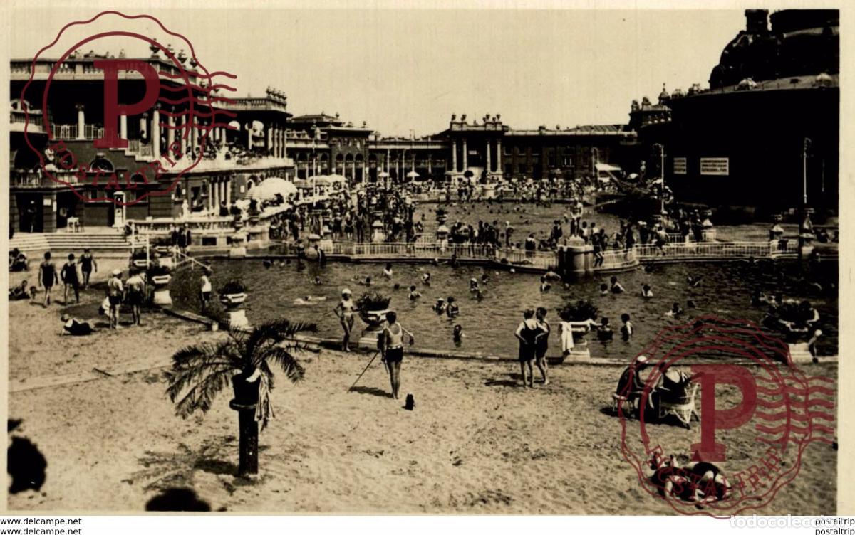 Postais: HUNGR&Iacute;A HUNGARY. BUDAPEST - Sz&eacute;chenyi-Strandf&uuml;rdo. REAL PHOTO