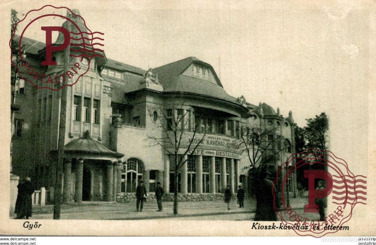 Postais: HUNGR&Iacute;A HUNGARY. GYOR. KIOSZK - KAVEHAZ ES ETTEREM