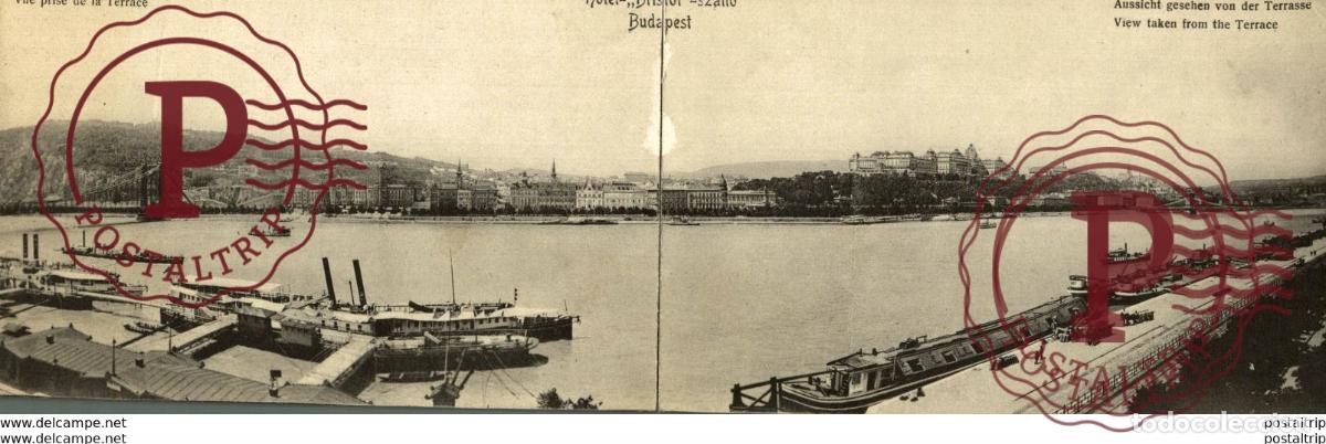Postales: BUDAPEST Hungary Hongrie HOTEL BRISTOL SZALLO BUDAPEST VUE PRISE DE LA TERRACE