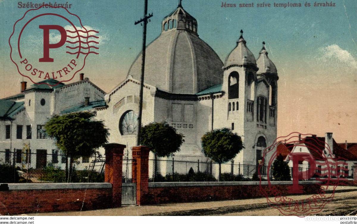 Postales: Szekesfehervar, J&eacute;zus szent szive temploma &eacute;s &aacute;rvah&aacute;z