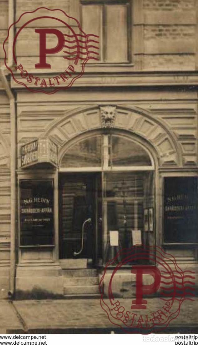Postales: HUNGRIA HUNGARY SHOP FRONT. N.G. HEDIN SKRADDERI - AFFAR. REAL PHOTO