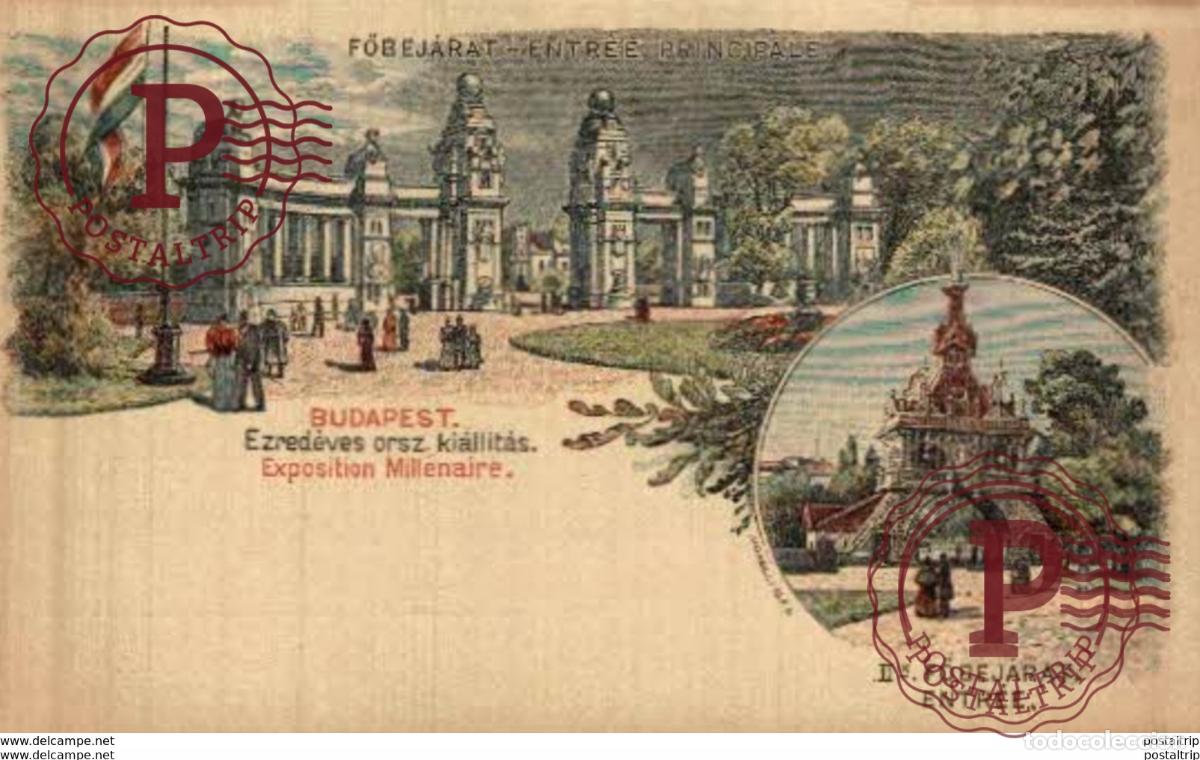 Postales: HUNGRIA HUNGARY. BUDAPEST EZREDEVES ORSZ KIALLITAS EXPOSITION MILLENAIRE