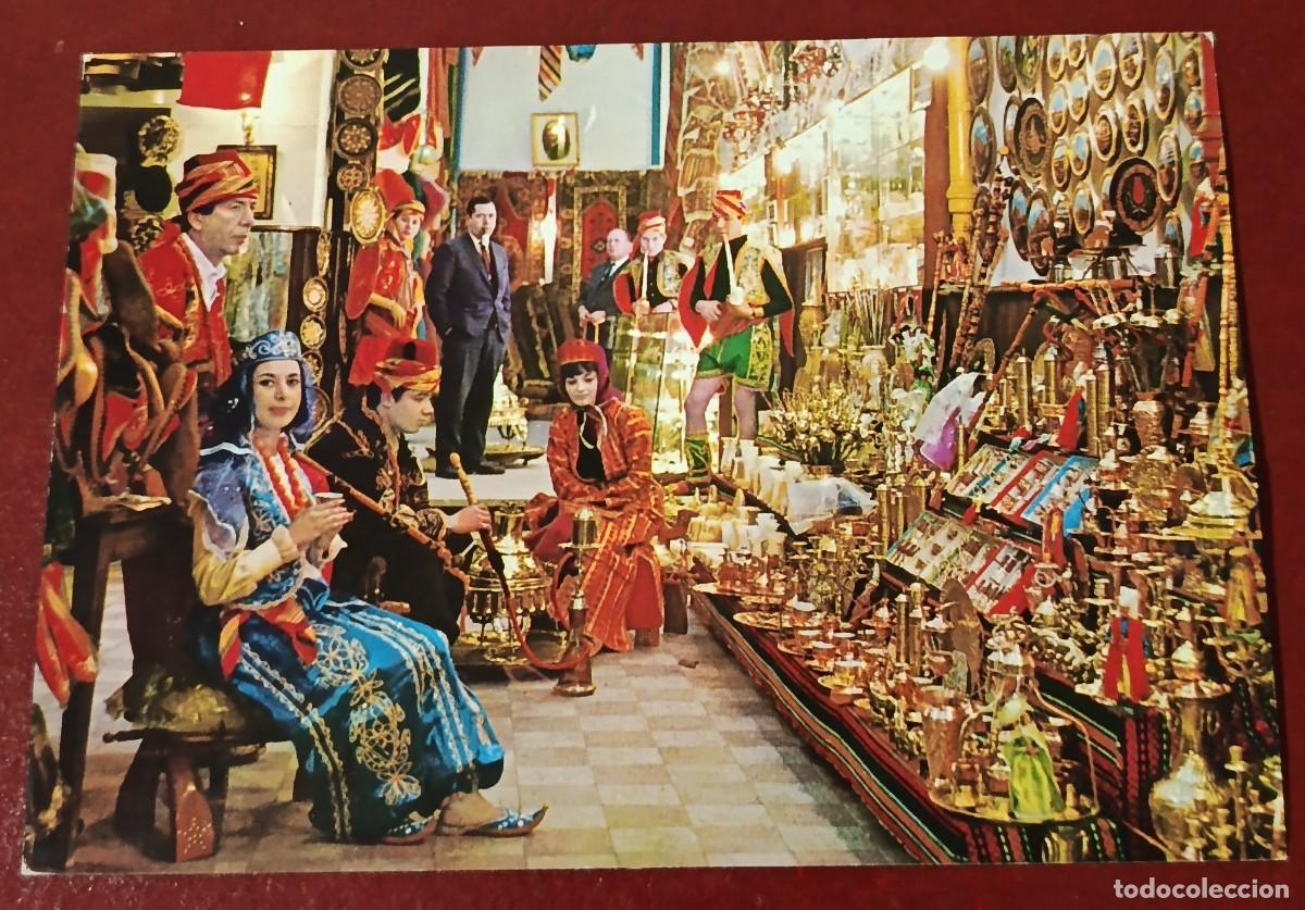 Cartes Postales: POSTAL VINTAGE INTERIOR TIENDA ALI BABA PAZARI EN EL GRAN BAZAR DE ESTAMBUL - KESKIN COLOR - TURQU&Iacute;A