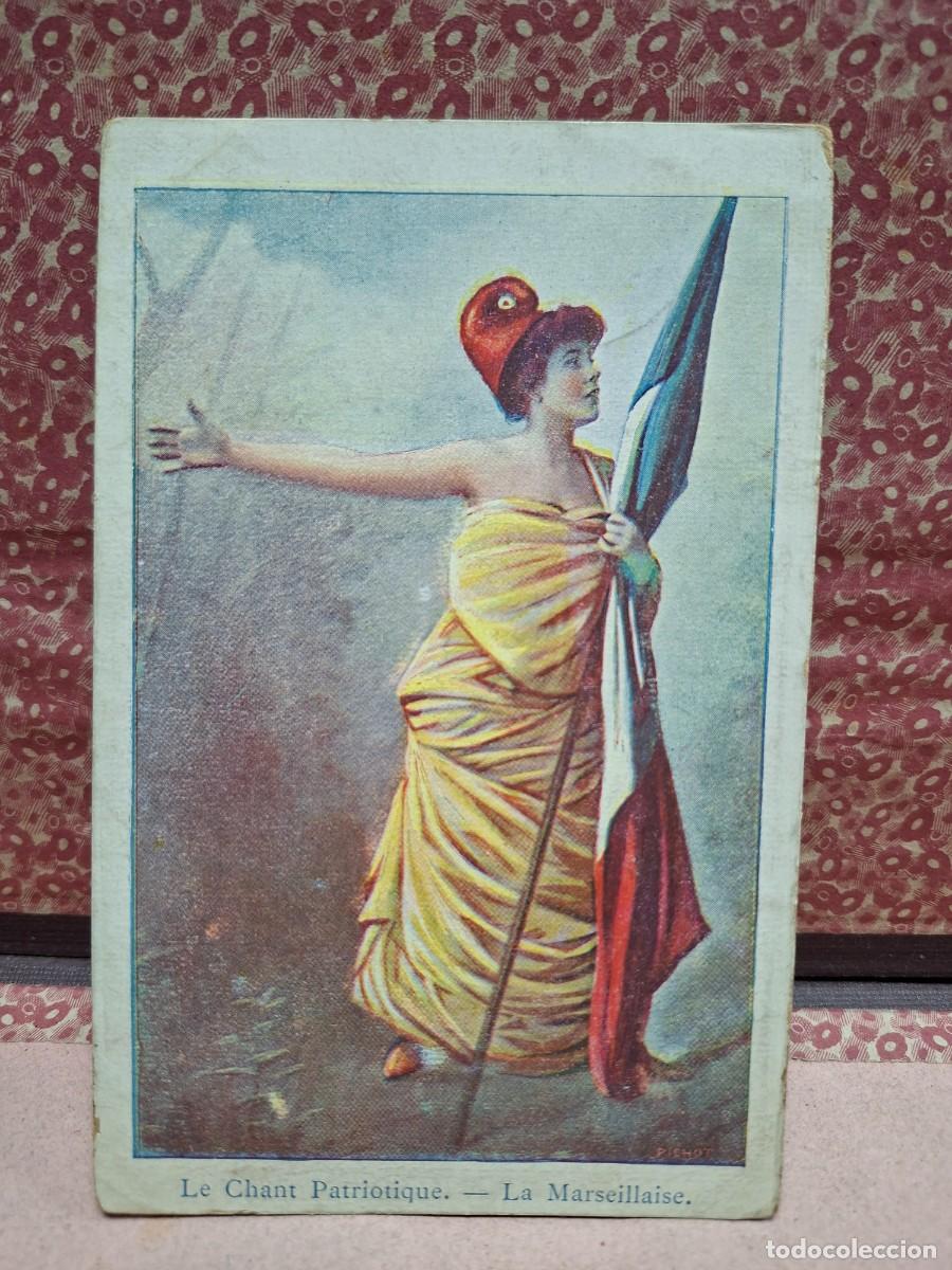 Postkarten: ANTIGUA POSTAL LA MARSELLESA BANDERA FRANCESA MILITAR