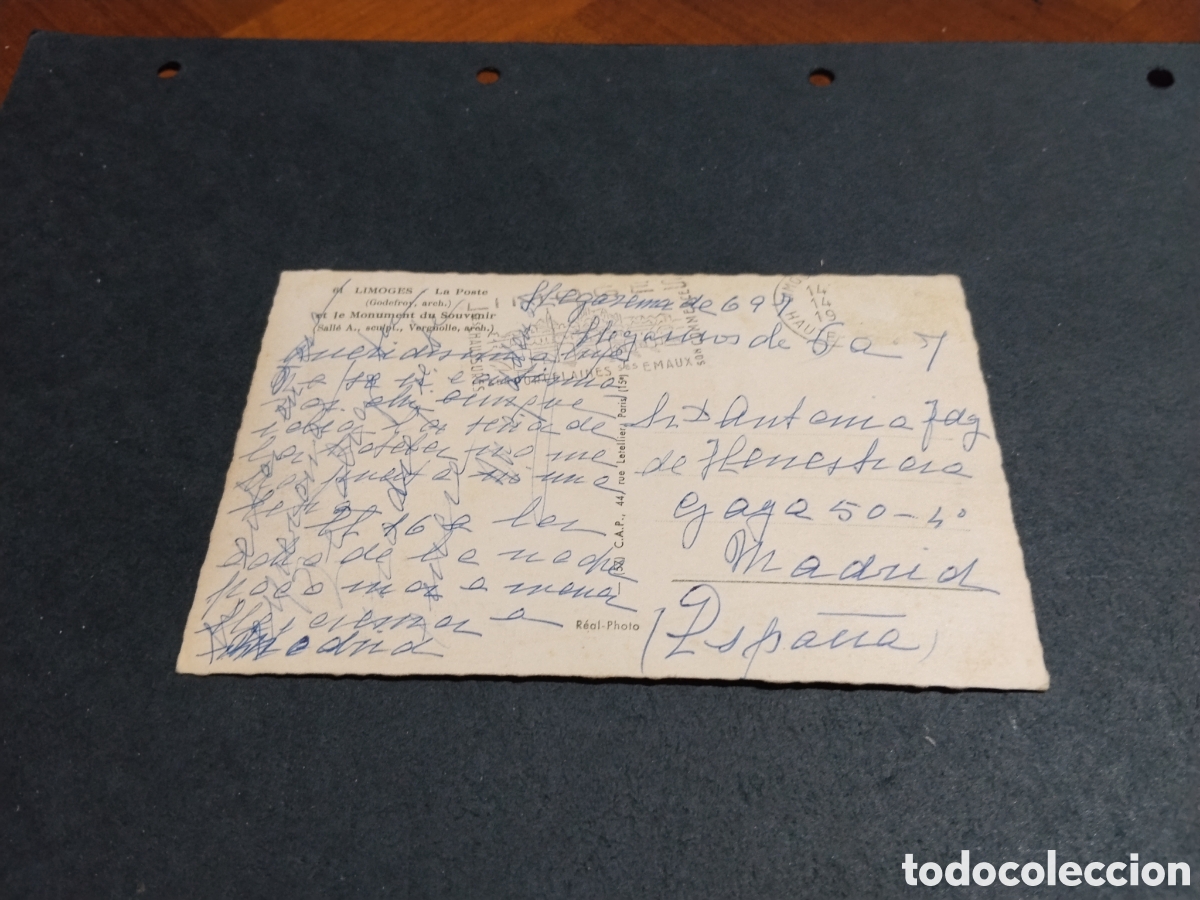 Postales: Postal antigua Limoges... - Foto 2