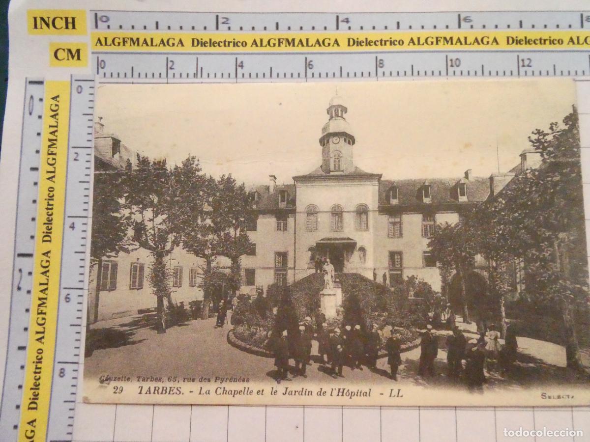 Postales: ANTIGUA POSTAL FACS&Iacute;MIL LA FRANCIA DE OTRO TIEMPO. TARBES LA CHAPELLE ET LE JARDIN DE L'HOPITAL 3060