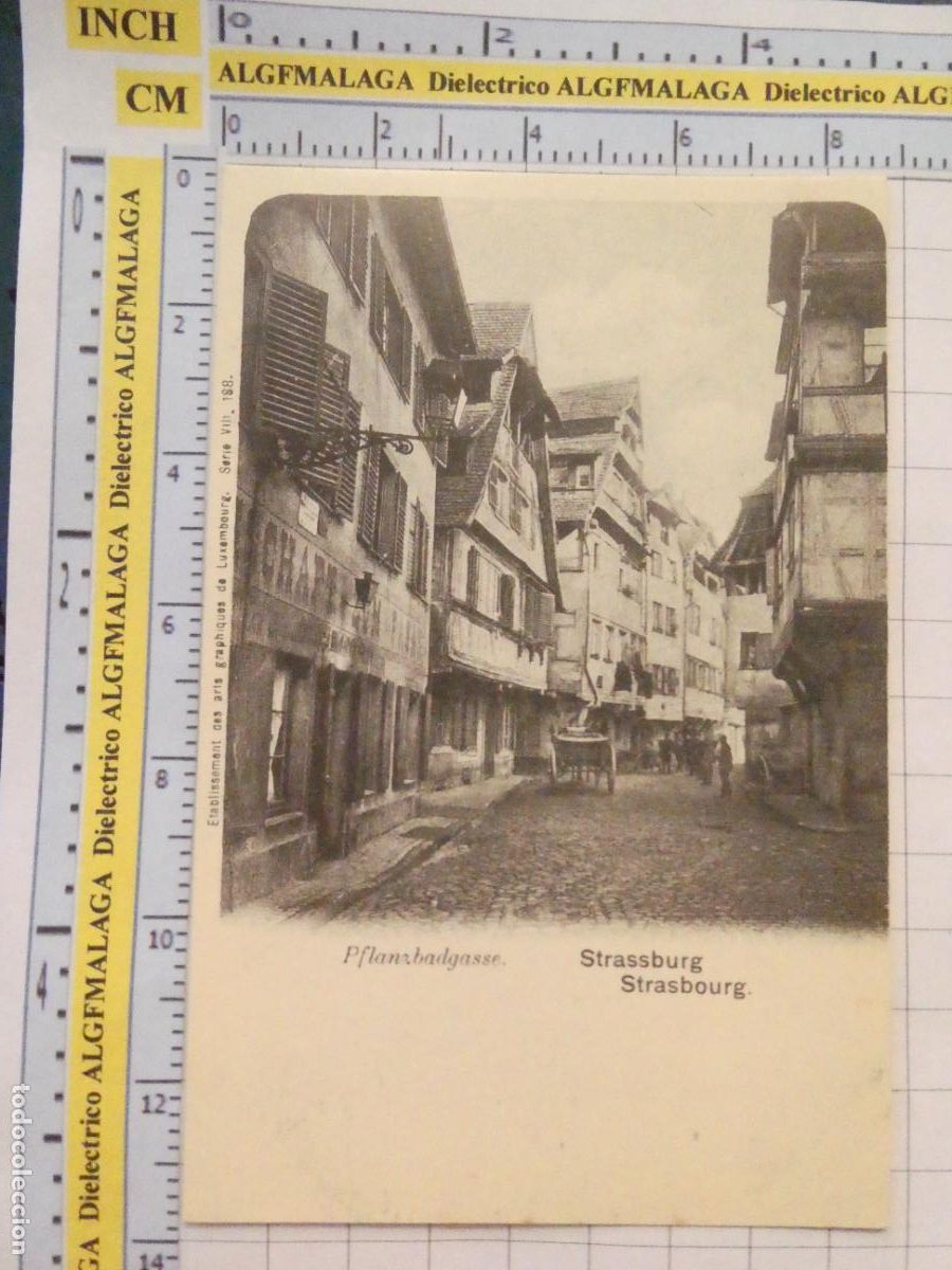 Postales: ANTIGUA POSTAL FACS&Iacute;MIL LA FRANCIA DE OTRO TIEMPO. ESTRASBURGO PFLLANZBADGASSE. 3063