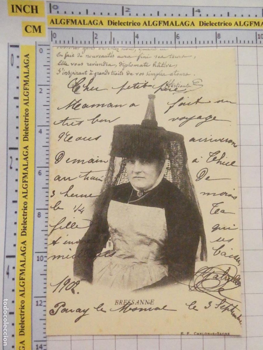 Postales: ANTIGUA POSTAL FACS&Iacute;MIL LA FRANCIA DE OTRO TIEMPO. FOLKLORE TIPISMO MUJER TRAJE T&Iacute;PICO BRESANNE 3068