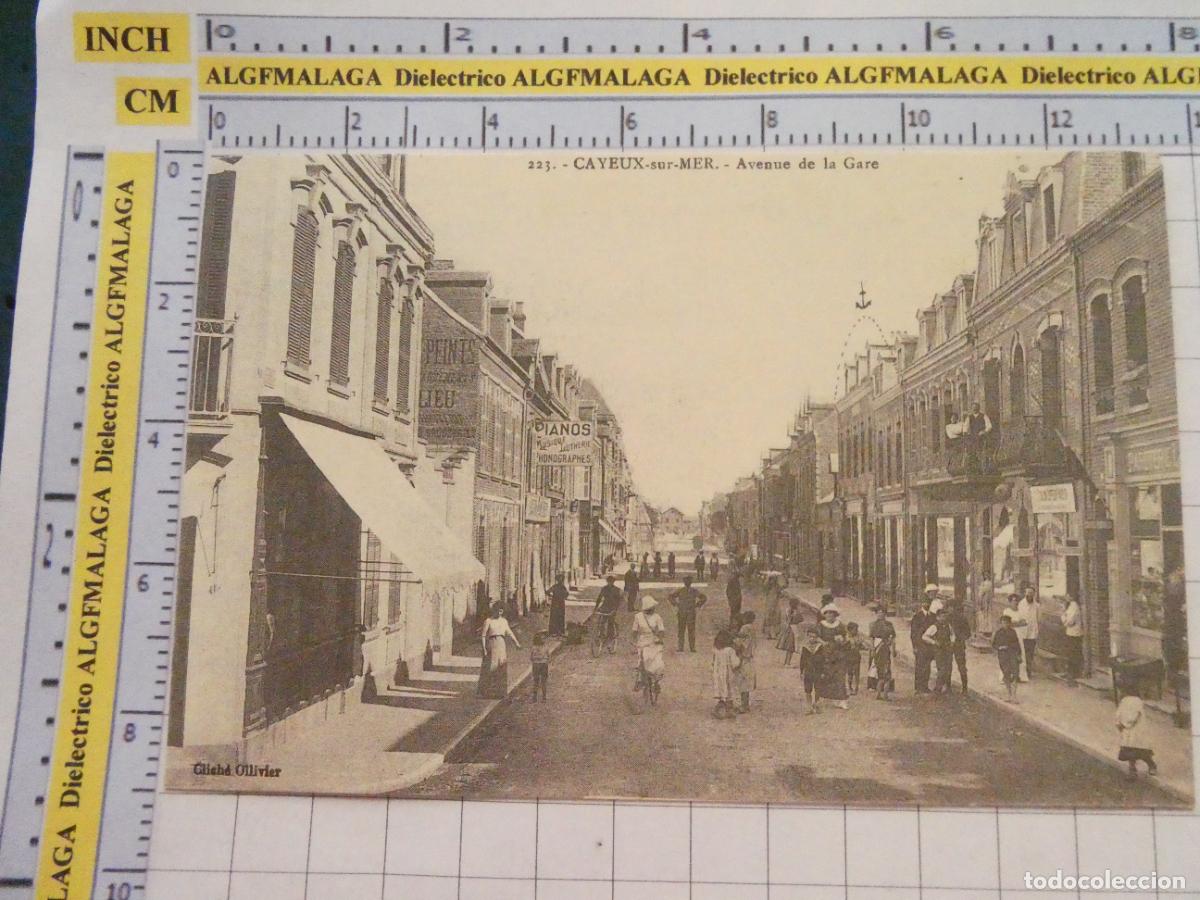 Postales: ANTIGUA POSTAL FACS&Iacute;MIL LA FRANCIA DE OTRO TIEMPO. CAYEUX SUR MER AVENUE DE LA GARE 3075