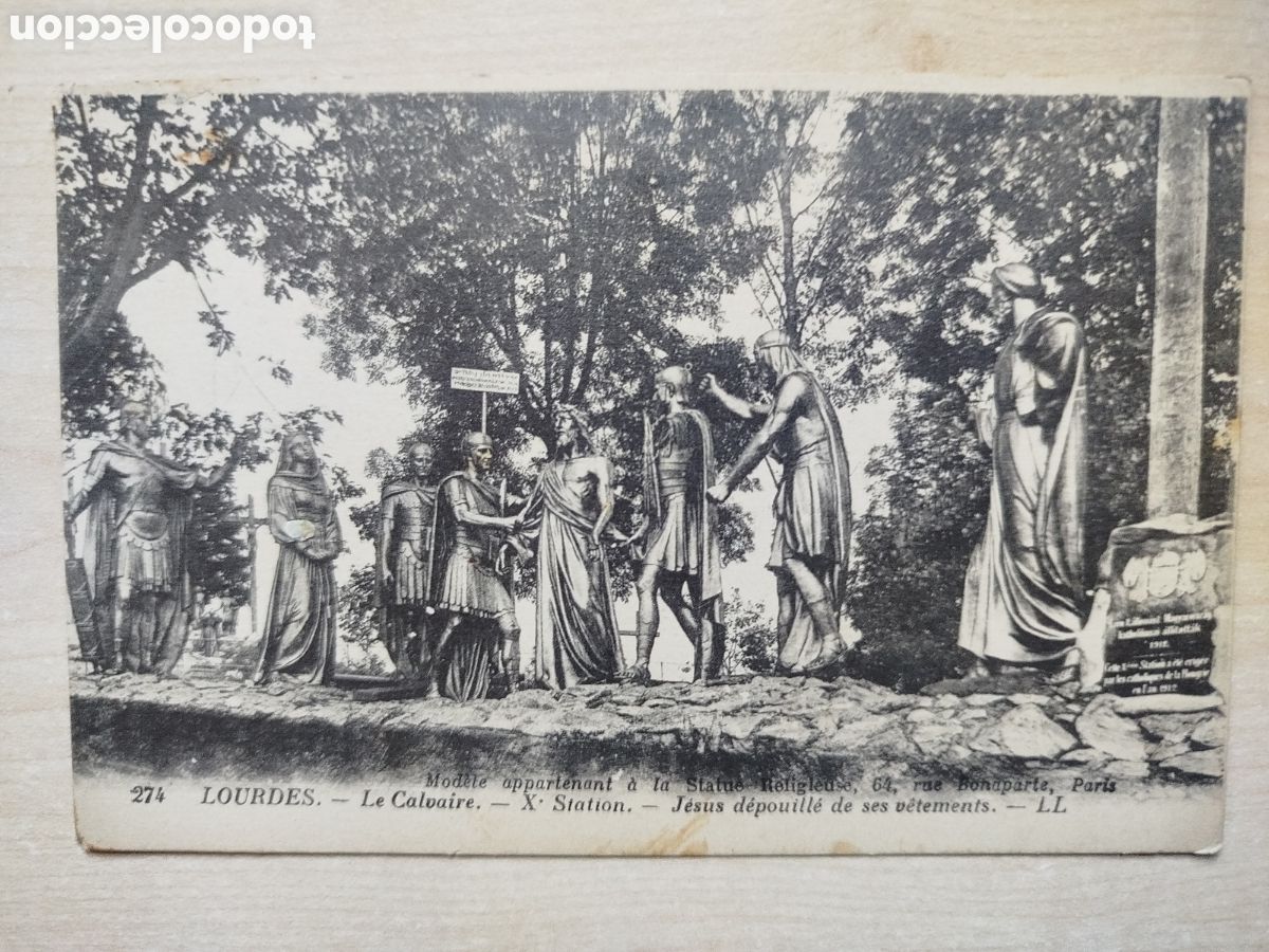 Postales: Lourdes, Calvario, X estaci&oacute;n