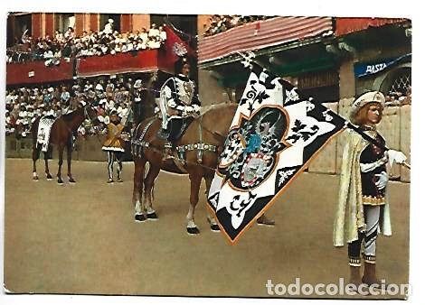 Postales: THE PALIO - A PAGE - THE JOCKEY ON THE RADE-HORSE AND THE RACEHORSE.- SIENA / ITALIA