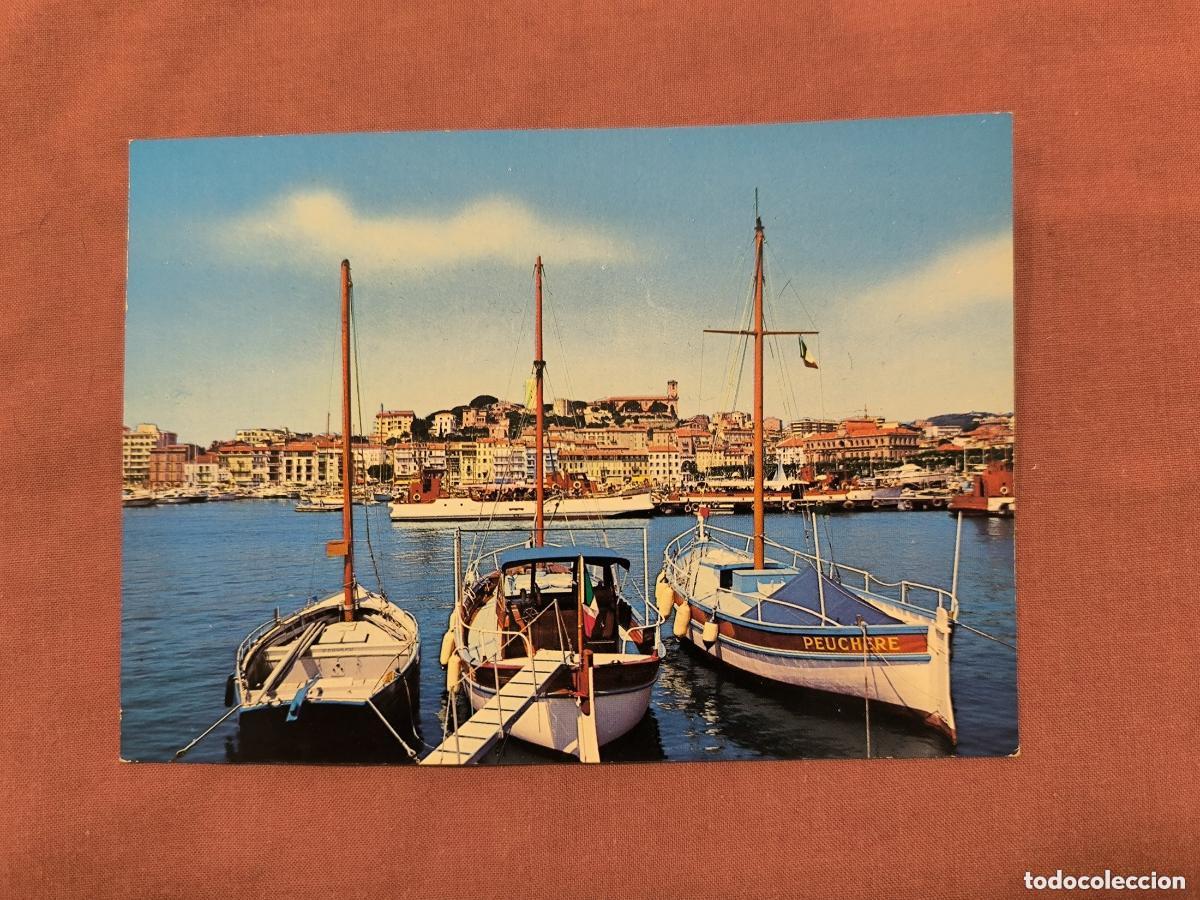 Cartes Postales: Postal Costa Azul Cannes &ndash; Vista del Puerto con Barcos Francia