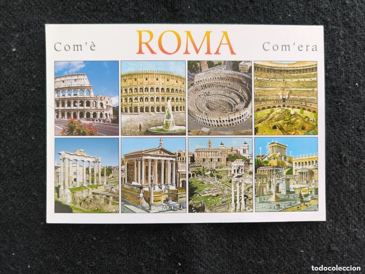 Postkarten: Postal Roma Com'Era Vistas Antiguas Y Actuales Italia &ndash; La Ciudad Eterna Coleccionismo