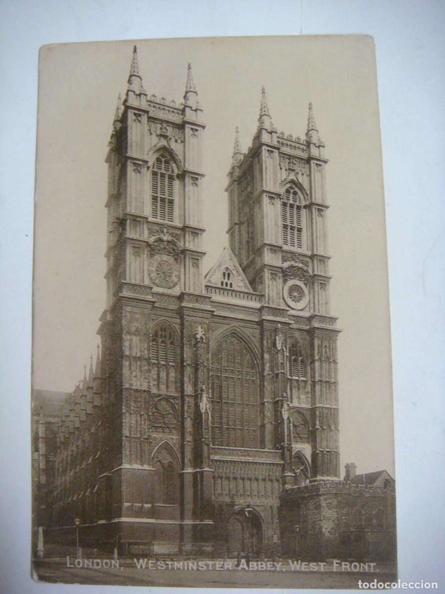 Postales: POSTAL ANTIGUA DE LONDON WESTMINSTER ABBEY WEST FRONNT-CAJ-POS-N&ordm;-5 SOB-38