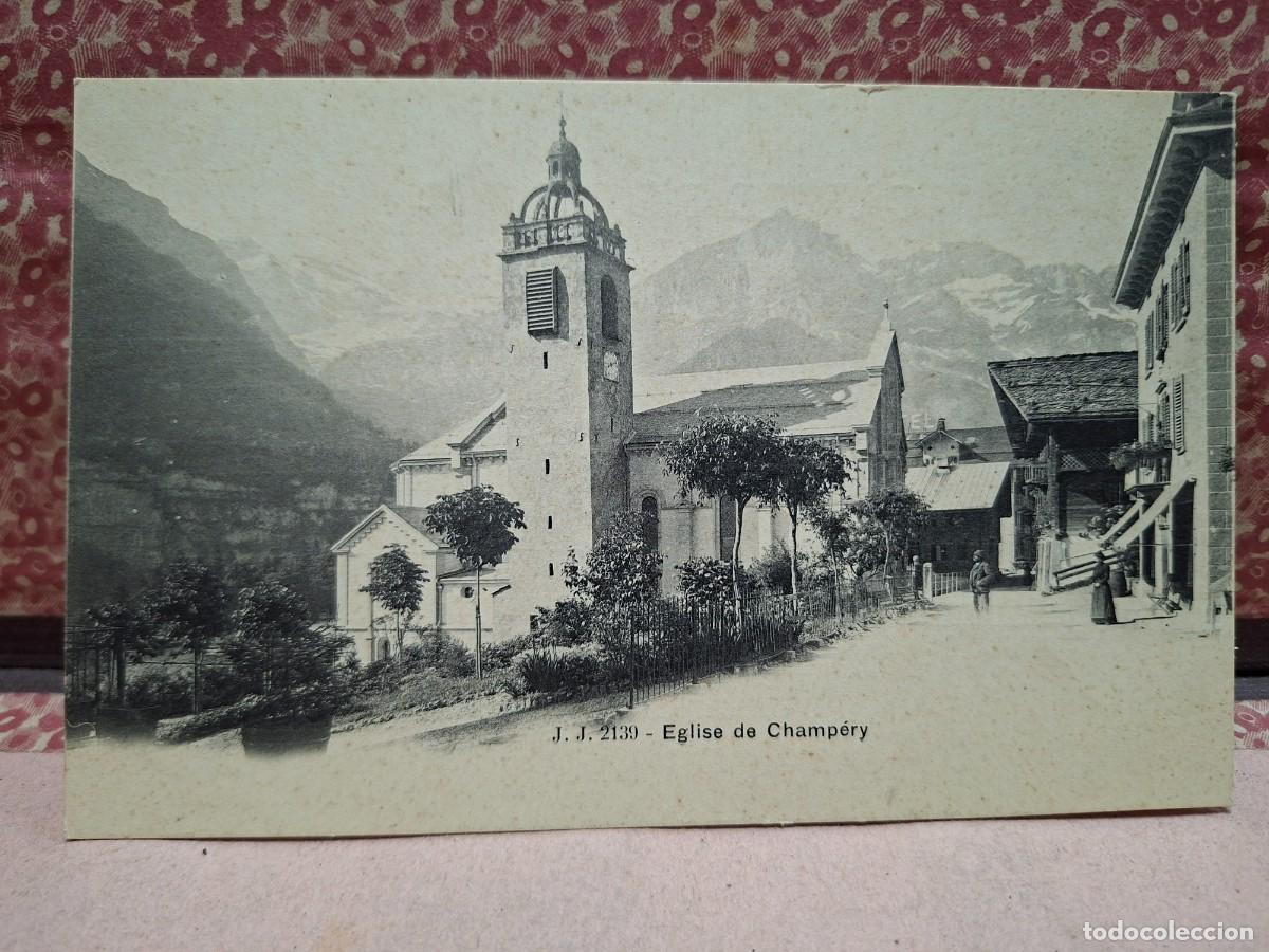 Postkarten: ANTIGUA POSTAL FRANCIA IGLESIA DE CHAMPERY