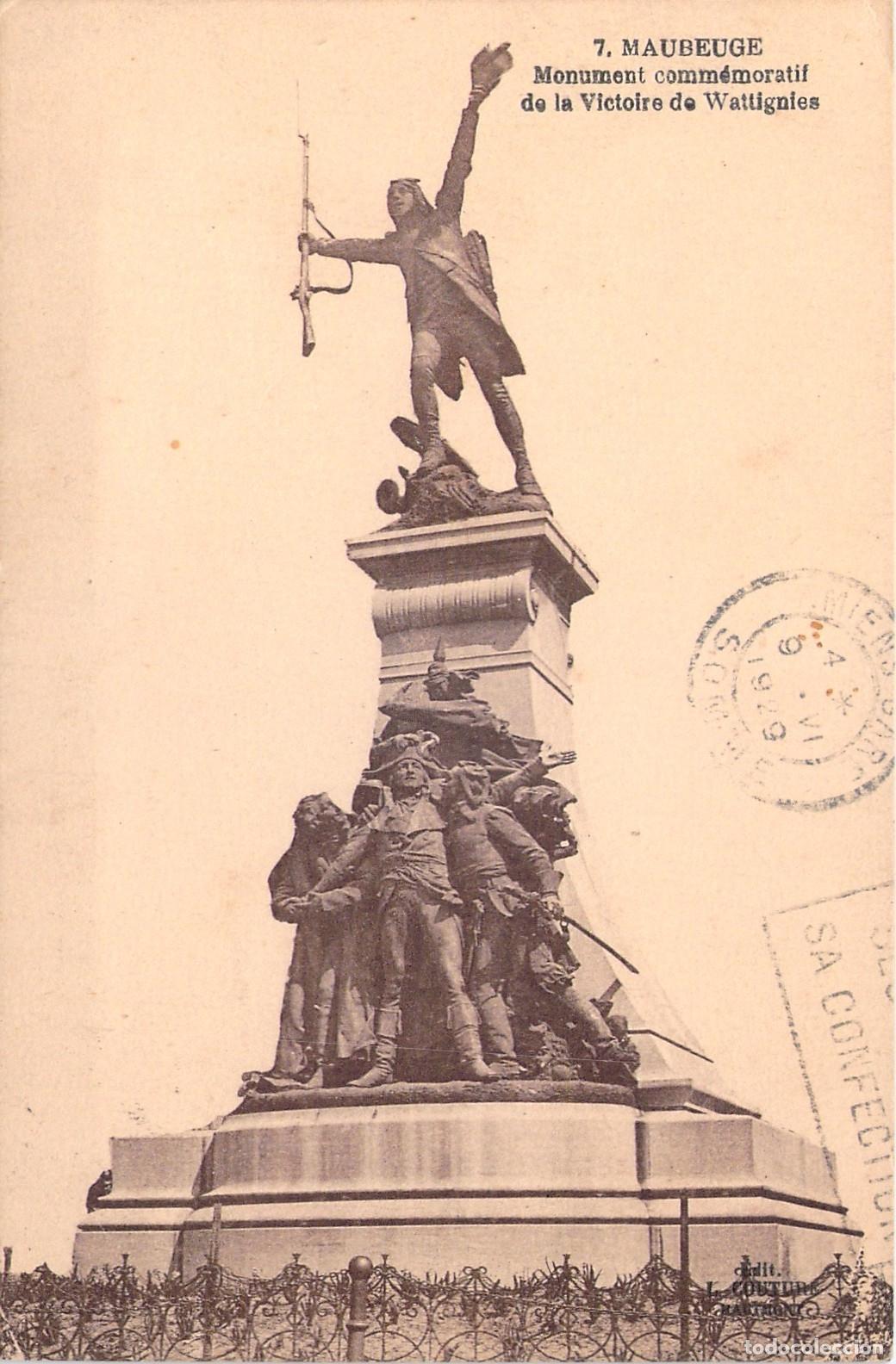 Cartoline: Postal Monumento a la Victoria de Wattignies en Maubeuge