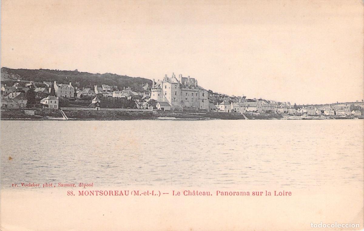 Cartoline: Postal del Castillo de Montsoreau y el R&iacute;o Loira