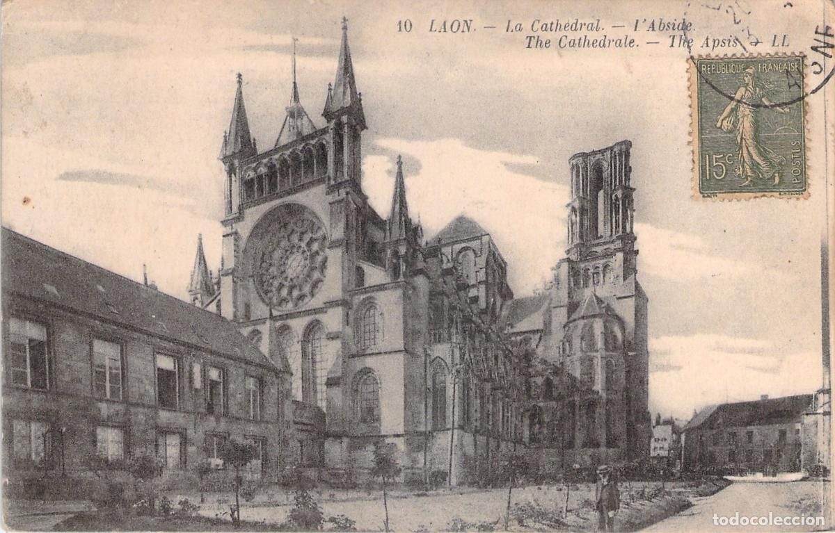 Cartoline: Postal de la Catedral de Laon, Francia