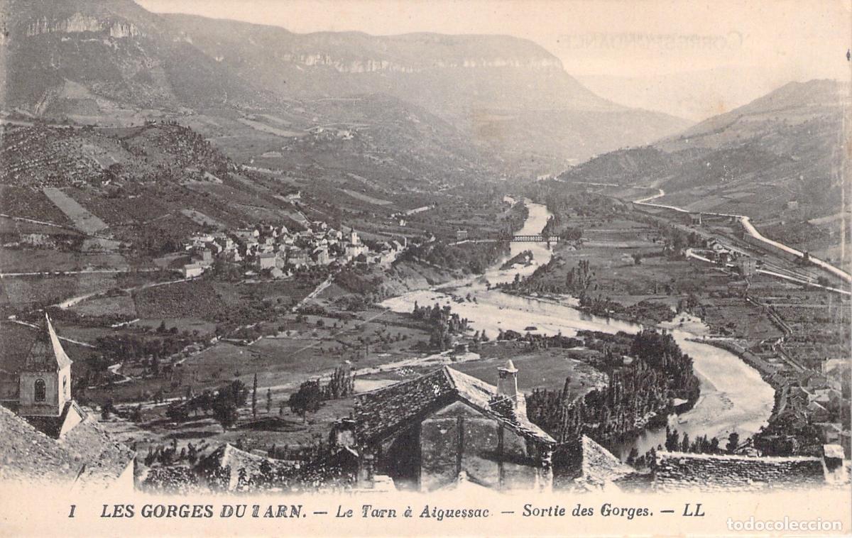 Cartoline: Postal de Aiguessac y las Gargantas del Tarn en Francia